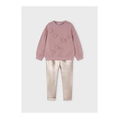 Mayoral Girls Pink and Gold Legging Set